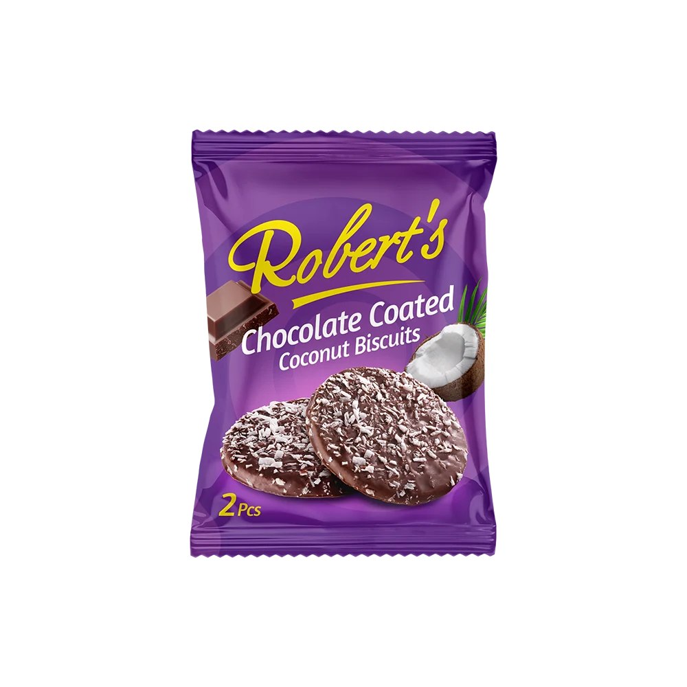 Chocolate Coated Coconut Biscuit